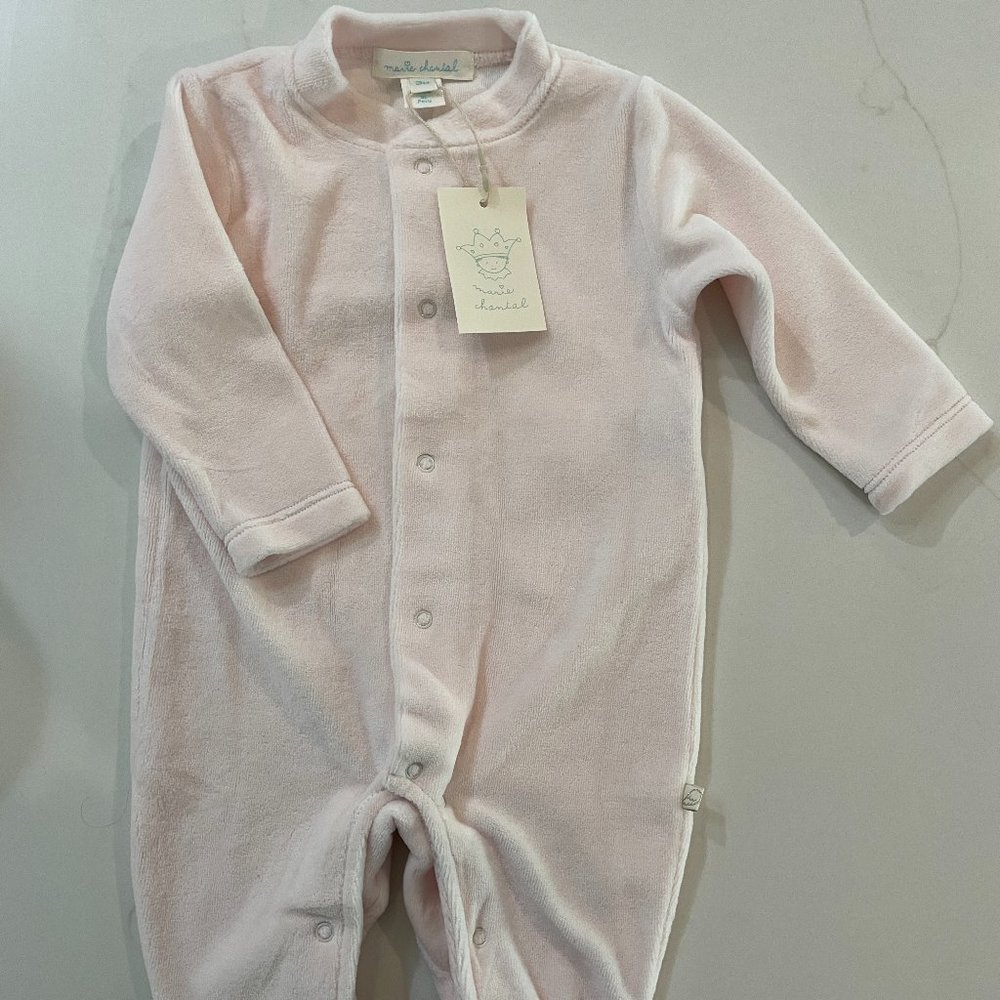 Velour Angel Wing Sleepsuit (3M)